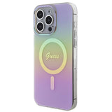 Guess IML Iridescent MagSafe-hylster til iPhone 15 Pro - pink