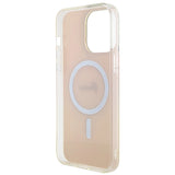 Guess IML Iridescent MagSafe-hylster til iPhone 15 Pro - pink
