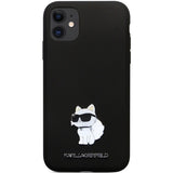 Karl Lagerfeld KLHCN61SMHCNPK case for iPhone 11 / Xr - black Silicone C Metal Pin