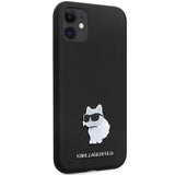 Karl Lagerfeld KLHCN61SMHCNPK case for iPhone 11 / Xr - black Silicone C Metal Pin