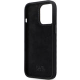 Karl Lagerfeld KLHCP13LSMHKNPK case for iPhone 13 Pro / 13 - black Silicone Ikonik Metal Pin