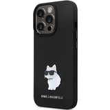 Karl Lagerfeld KLHCP14LSMHCNPK case for iPhone 14 Pro - black Silicone C Metal Pin