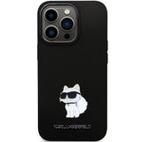 Karl Lagerfeld KLHCP14LSMHCNPK case for iPhone 14 Pro - black Silicone C Metal Pin