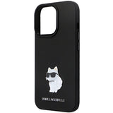 Karl Lagerfeld KLHCP14LSMHCNPK case for iPhone 14 Pro - black Silicone C Metal Pin