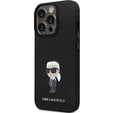 Karl Lagerfeld KLHCP14XSMHKNPK case for iPhone 14 Pro Max 6.7" - black Silicone Ikonik Metal Pin