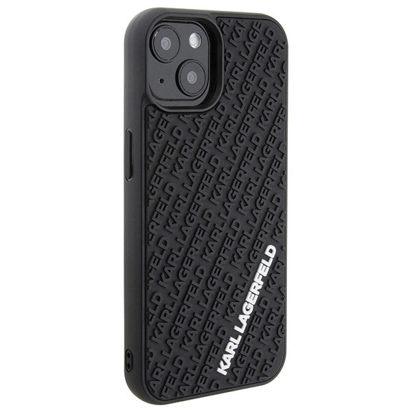 Karl Lagerfeld 3D Rubber Multi Logo case for iPhone 15 - black