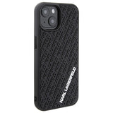 Karl Lagerfeld 3D Rubber Multi Logo case for iPhone 15 - black