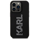 Karl Lagerfeld 3D Rubber Glitter Logo case for iPhone 15 Pro Max - black