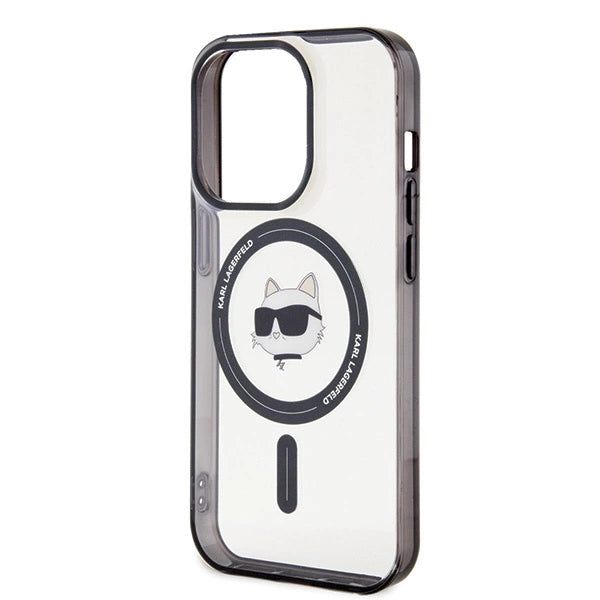 Karl Lagerfeld IML Choupette's Head MagSafe case for iPhone 15 Pro - transparent