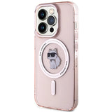 Karl Lagerfeld IML Choupette MagSafe case for iPhone 15 Pro - pink