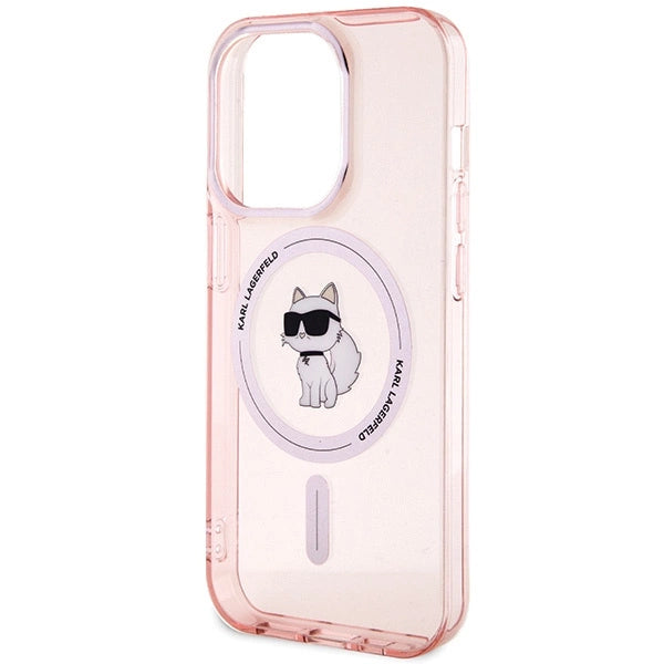 Karl Lagerfeld IML Choupette MagSafe case for iPhone 15 Pro - pink