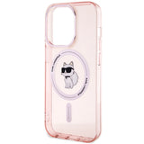 Karl Lagerfeld IML Choupette MagSafe case for iPhone 15 Pro - pink
