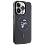 Karl Lagerfeld Karl&Choupette Glitter MagSafe case for iPhone 15 Pro - black