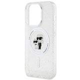 Karl Lagerfeld Karl&Choupette Glitter MagSafe case for iPhone 15 Pro - transparent