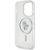 Karl Lagerfeld Karl&Choupette Glitter MagSafe case for iPhone 15 Pro - transparent