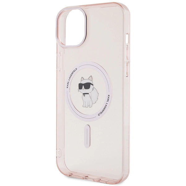 Karl Lagerfeld IML Choupette MagSafe case for iPhone 15 Plus - pink