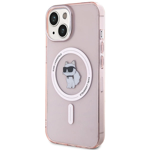 Karl Lagerfeld IML Choupette MagSafe case for iPhone 15 - pink