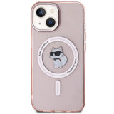 Karl Lagerfeld IML Choupette MagSafe case for iPhone 15 - pink