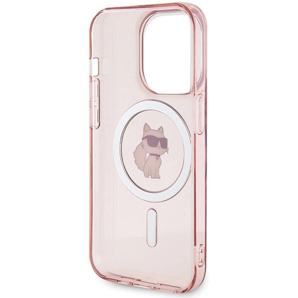 Karl Lagerfeld IML Choupette MagSafe case for iPhone 15 Pro Max - pink