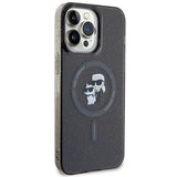 Karl Lagerfeld Karl&Choupette Glitter MagSafe case for iPhone 15 Pro Max - black