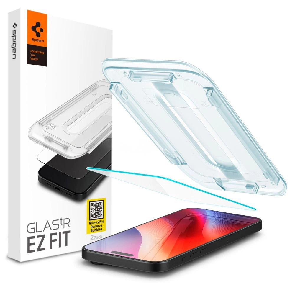 Spigen Glas.tR EZ Fit hærdet glas til iPhone 15 / 16