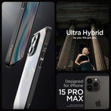 Spigen Ultra Hybrid iPhone 15 Pro Max - Matte sort