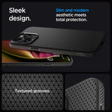 Spigen Liquid Air Case til iPhone 15 Pro Max - Matte Black
