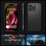Spigen Liquid Air Case til iPhone 15 Pro Max - Matte Black