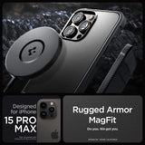 Spigen Rugged Armor Mag Case med MagSafe til iPhone 15 Pro Max - Matte Black