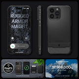 Spigen Rugged Armor Mag Case med MagSafe til iPhone 15 Pro Max - Matte Black
