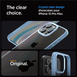 Spigen Crystal Hybrid Case til iPhone 15 Pro Max - Clear Blue