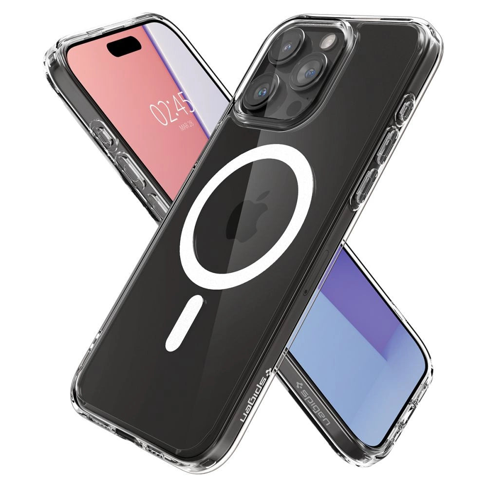 Spigen Ultra Hybrid Mag Case med MagSafe til iPhone 15 Pro - hvid
