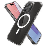 Spigen Ultra Hybrid Mag Case med MagSafe til iPhone 15 Pro - hvid