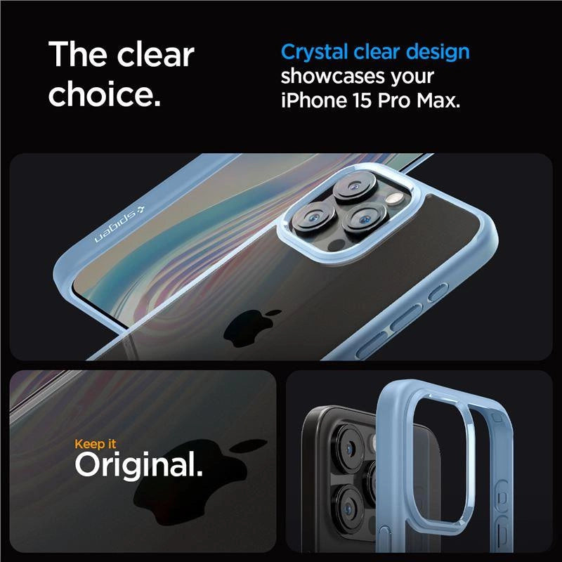 Spigen Ultra Hybrid iPhone 15 Pro Max Case - lysblå