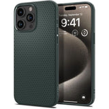 Spigen Liquid Air iPhone 15 Pro Max-kasse - mørkegrøn
