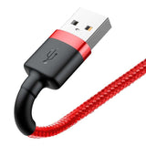 Baseus Cafule USB Lightning Cable 2,4A 0,5m (rød)
