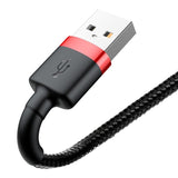 Baseus Cafule USB Lightning Cable 1,5A 2m (sort+rødt)