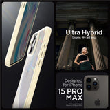 Spigen Crystal Hybrid Case til iPhone 15 Pro Max - klar beige