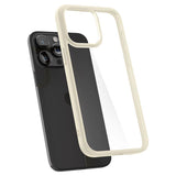 Spigen Crystal Hybrid Case til iPhone 15 Pro Max - klar beige