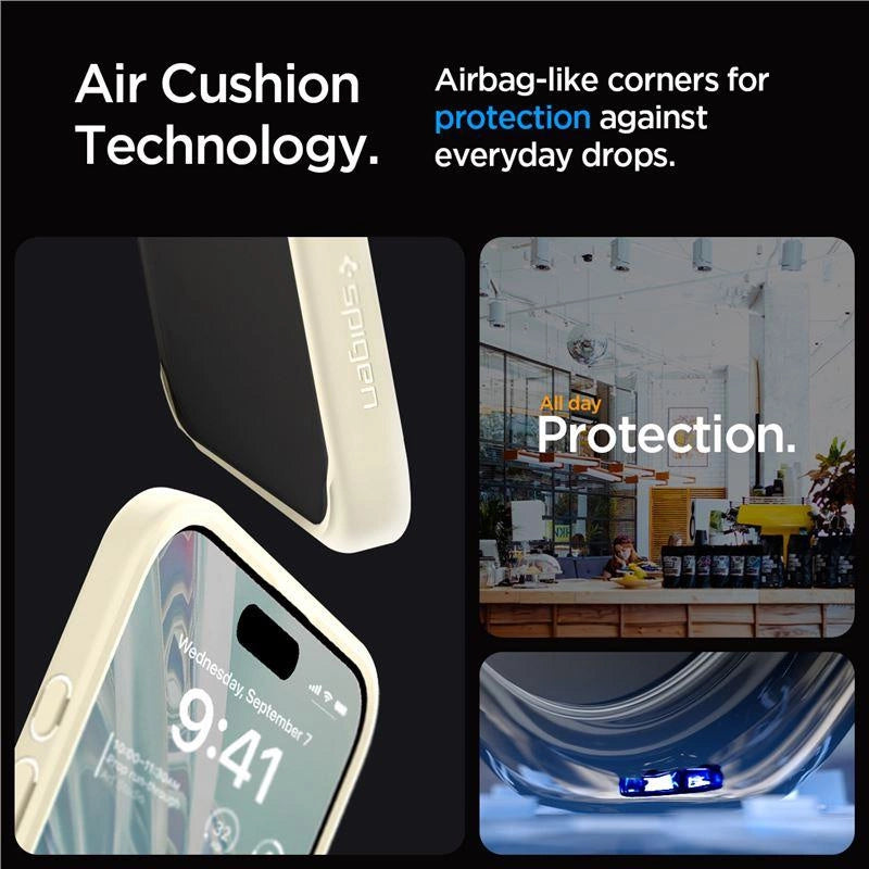 Spigen Crystal Hybrid Case til iPhone 15 Pro Max - klar beige