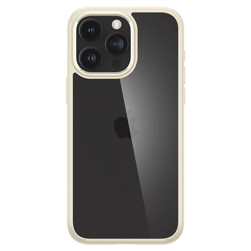 Spigen Crystal Hybrid Case til iPhone 15 Pro Max - klar beige