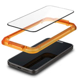 Spigen ALM Glass FC hærdet glas til iPhone 15 - sort 2 stk.