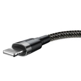 Baseus Cafule USB Lightning Cable 1,5A 2m (grå+sort)