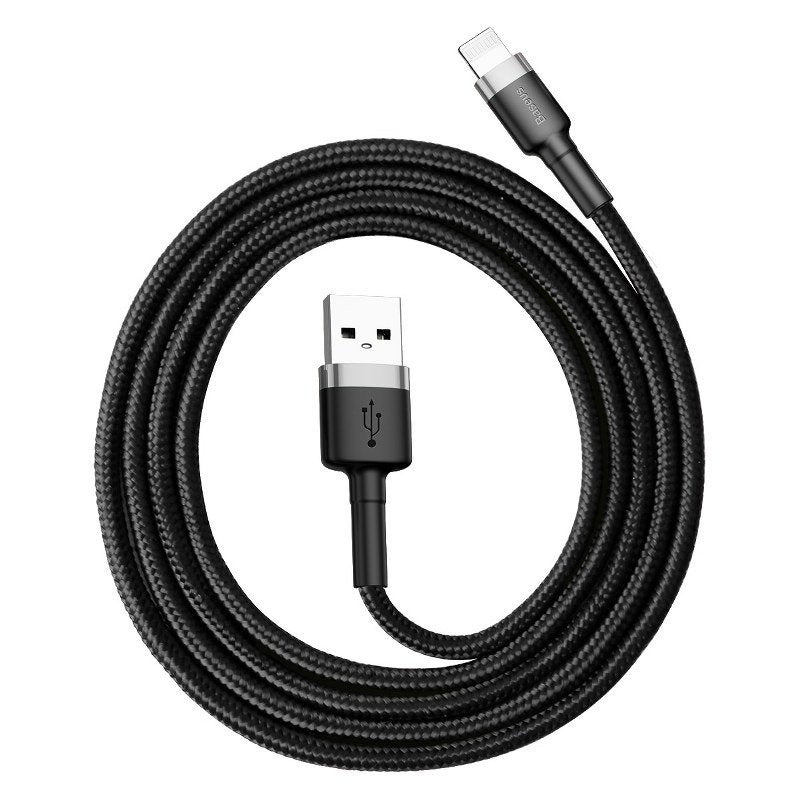 Baseus Cafule USB Lightning Cable 1,5A 2m (grå+sort)