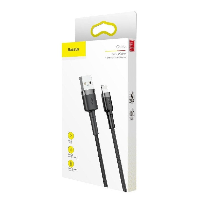 Baseus Cafule USB Lightning Cable 1,5A 2m (grå+sort)