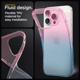 Spigen Liquid Crystal iPhone 15 Pro Case - Pink/Blue
