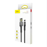 Lightning USB-kabel (reversible) Baseus Cafule 2,4A 1m (grå-sort)