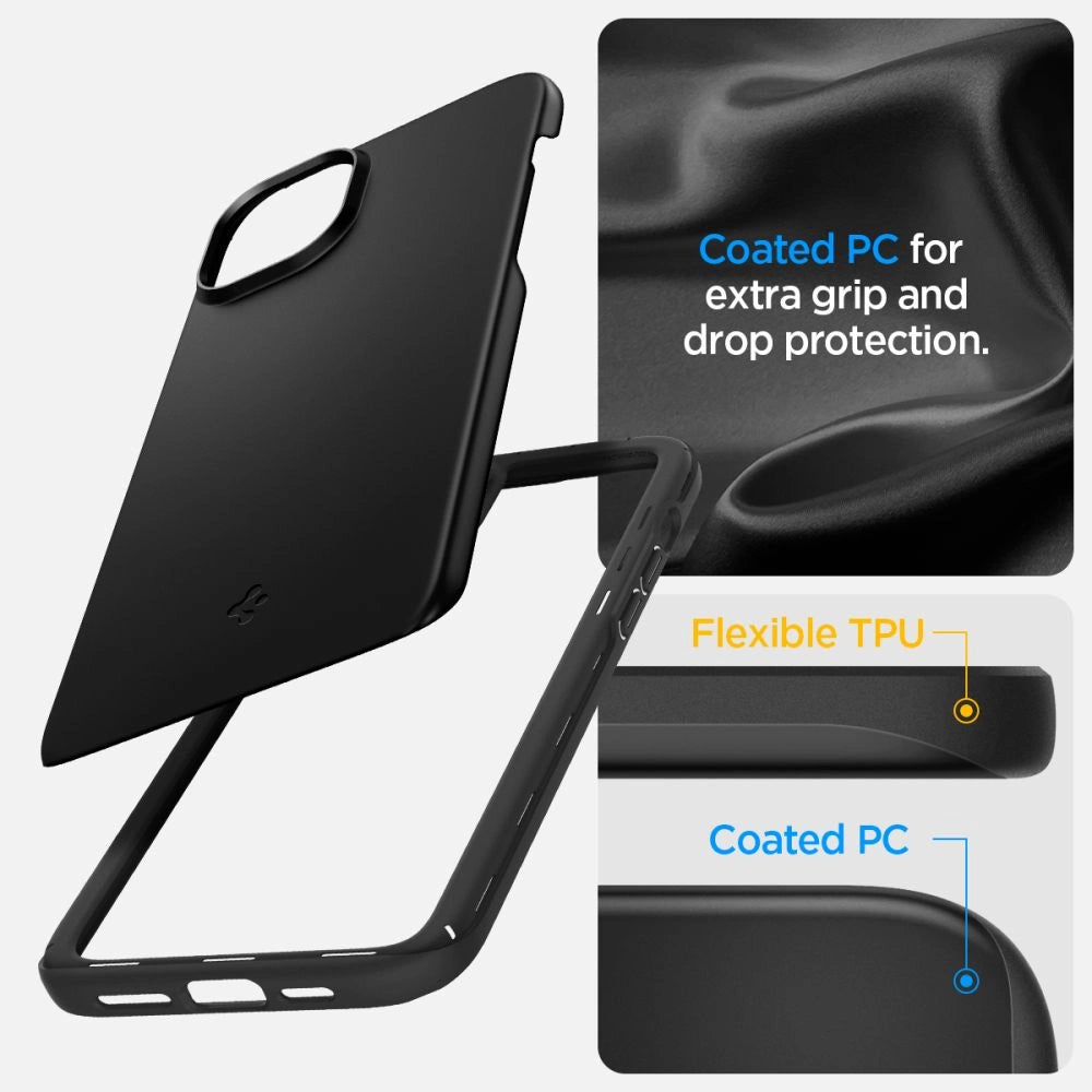 Spigen Thin Fit iPhone 15 Plus Case - Black