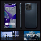 Spigen Thin Fit iPhone 15 Pro Max-kasse - sort metal
