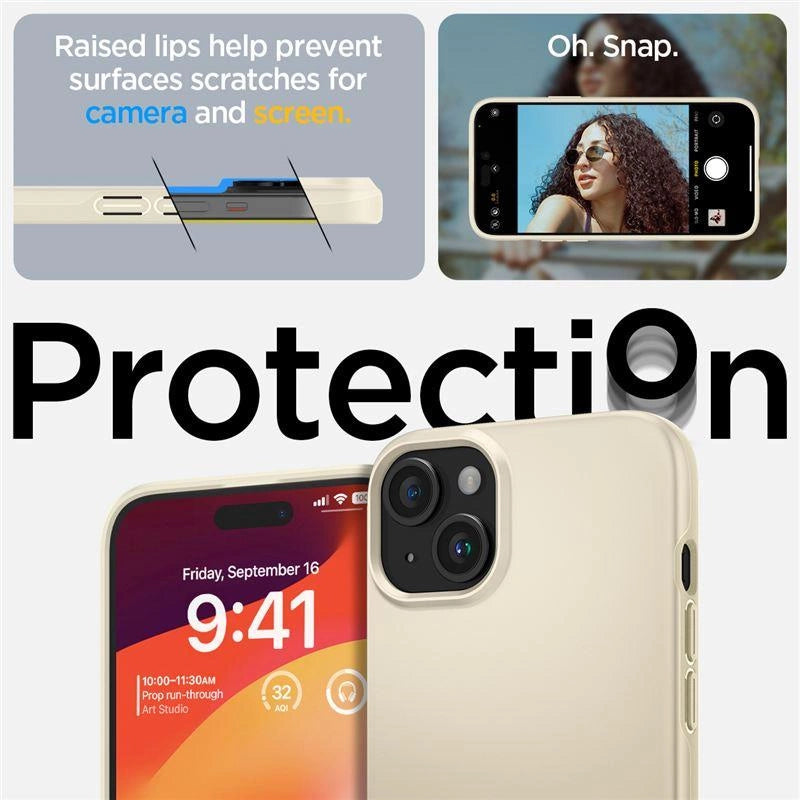 Spigen Thin Fit iPhone 15 Plus Case - Beige